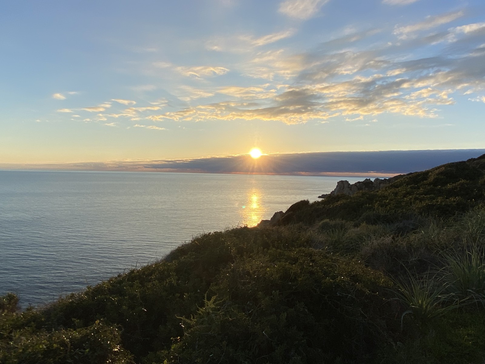 Coucher de soleil sur la côte depuis Cargèse